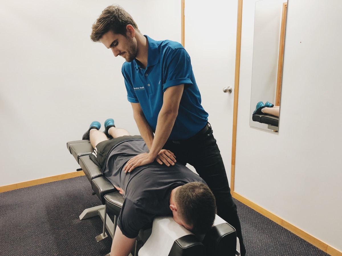 Chiropractic consultation at Absolute Health, Smith Street Mooloolaba